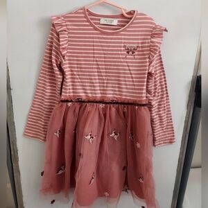 Primark Kids Girls Fall Butterfly tulle dress, 5-6 years